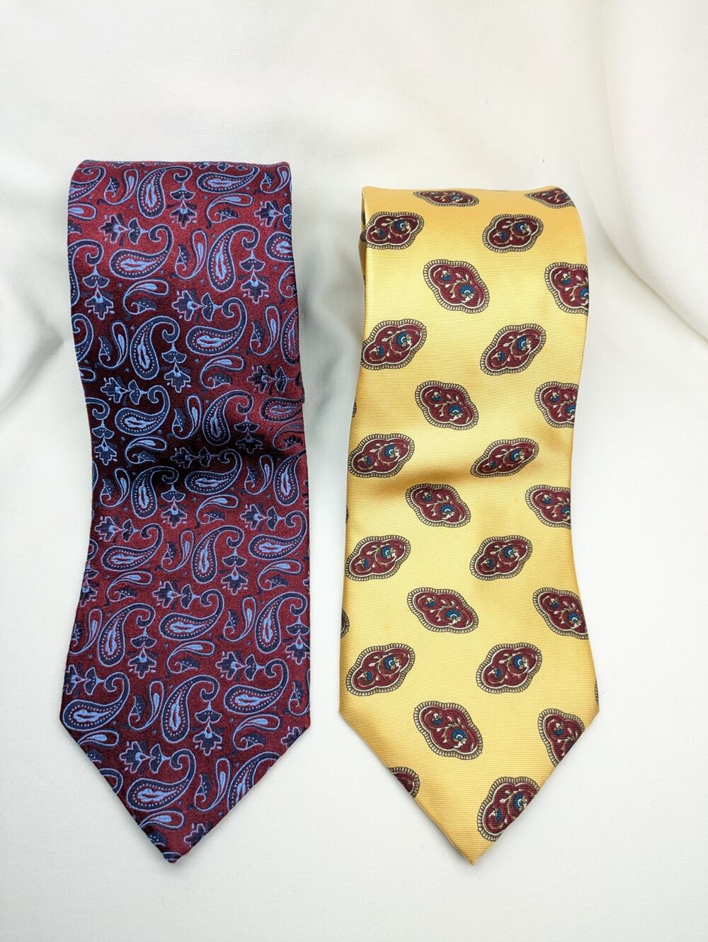 Lot of 2 Brooks Brothers 346 Christian Dior Monseieur Ties Silk Paisley Office